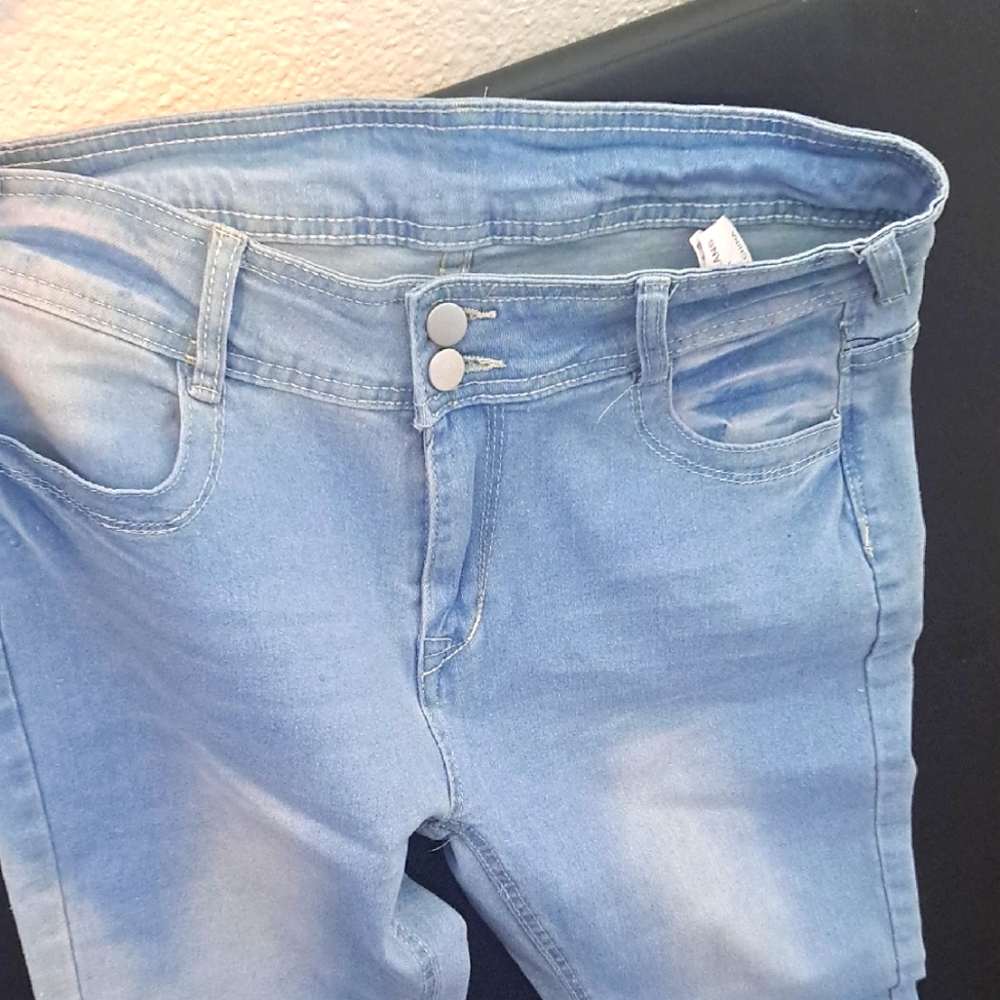 New Blue Boot Cut Jeans with Faded Wash